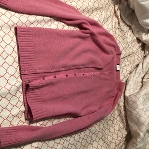 J Crew S Lambs wool cardigan, pink
